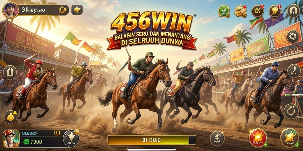 Tampilan gameplay yang seru dalam balapan 456WIN dengan grafis yang memukau.