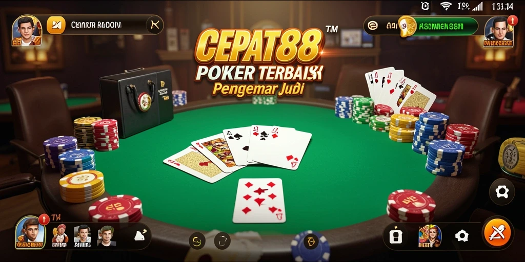 Tampilan gameplay seru dari CEPAT88 dengan fitur Poker terbaik.