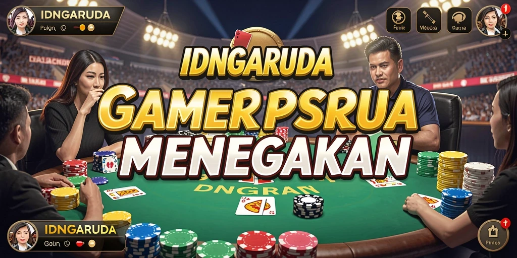 Tampilan seru gameplay Poker di IDNGARUDA.