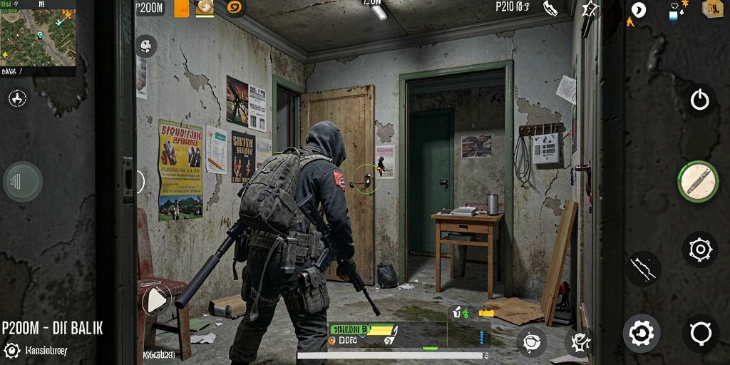 Gameplay menyeramkan P200M dengan efek suara yang mencekam.