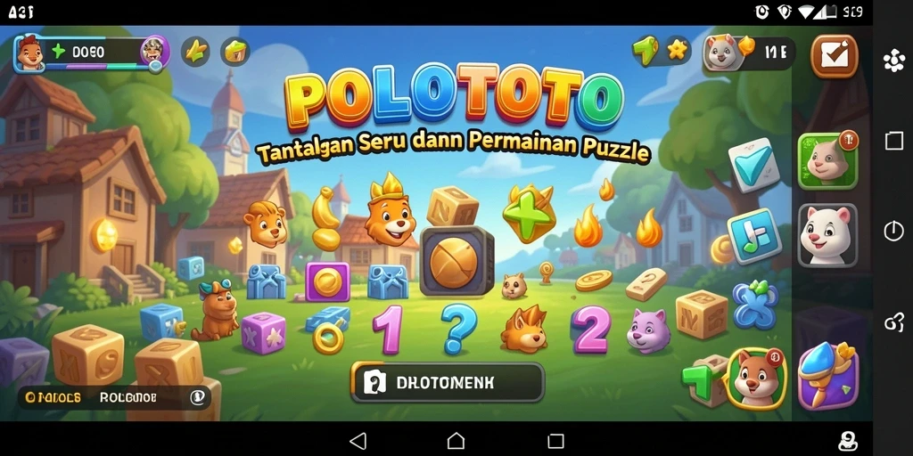 Tangkapan layar gameplay POLOTOTO yang menampilkan keseruan puzzle.