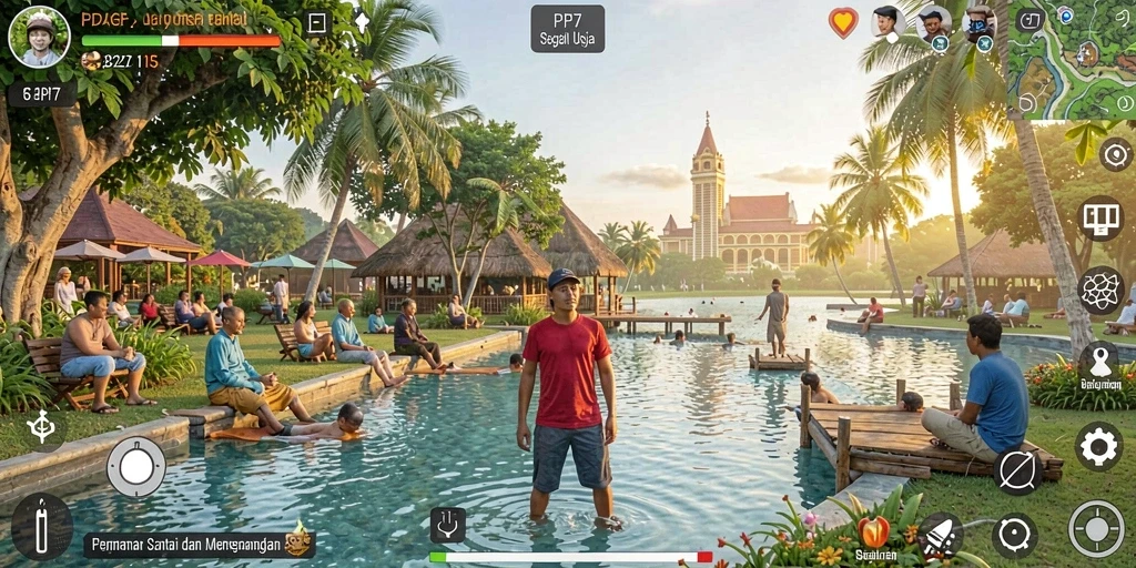 Tampilan gameplay PP7 yang menarik dan penuh warna
