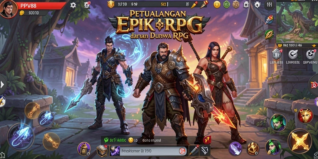 Tangkapan layar PPV88 menampilkan aksi pertempuran epik dan dunia yang menakjubkan.